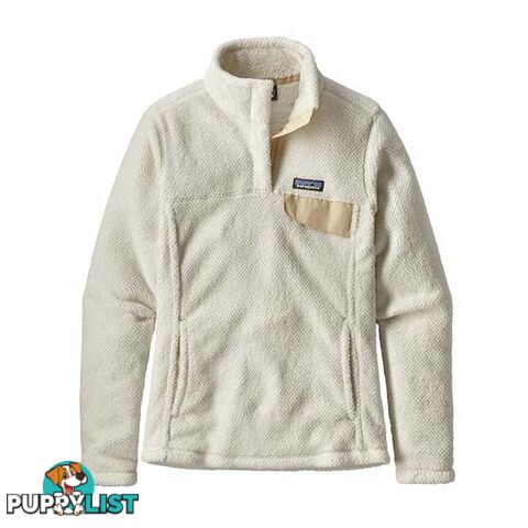 Patagonia Re-Tool Snap-T Fleece Pullover Womens Fleece Jacket - Raw Linen - White X-Dye - L - 25443-RWX-L