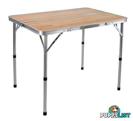 Black Wolf Adjustable Camping Table - S0013-Natural