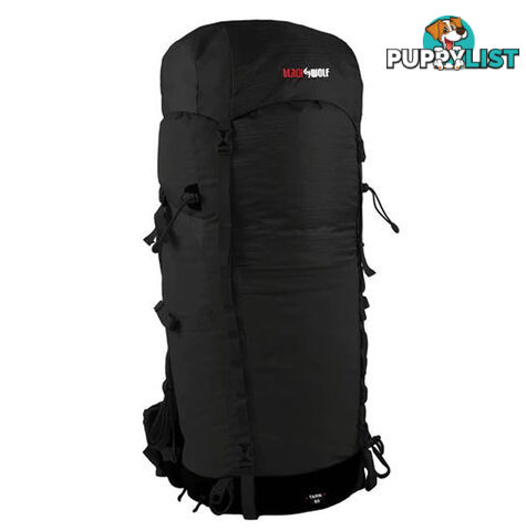 Black Wolf Tarn 65L Trekking Backpack - Jet Black - W0029-Black