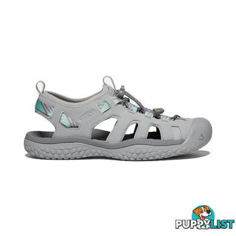 Keen Solr Womens Hiking Sandals - Light Gray Ocean Wave - US 9 - 1022452-9