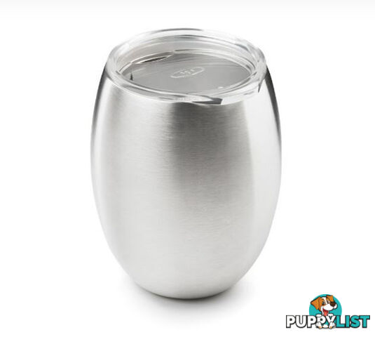 GSI Glacier Stainless Double Wall Wine Glass - Grey - F550-63340