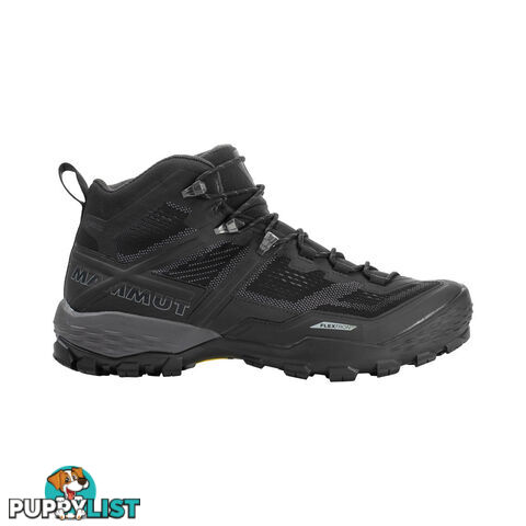 Mammut Ducan Mid GTX Mens Hiking Boots - Black/Dark Titanium - UK8 - 3030-03540-00288-1080