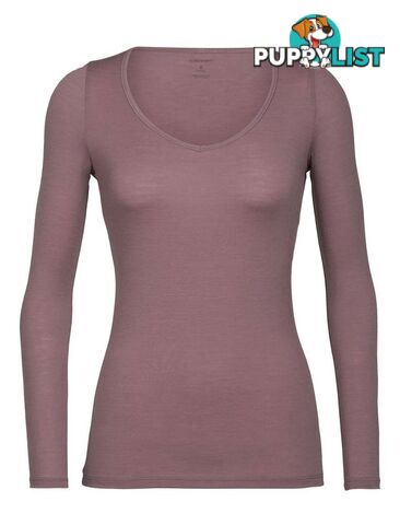 Icebreaker Merino Siren LS Sweetheart Womens Top - SUEDE - S - 103194633S