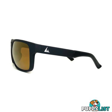 Alpinamente Swell Polarized Performance Sunglasses - Bronze - Rubber Black - SWELL02PBR