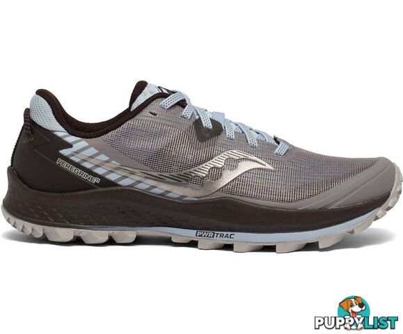 Saucony Peregrine 11 Wide Womens Trail Running Shoes - Zinc/Sky/Loom - 10US - S10642-35-10