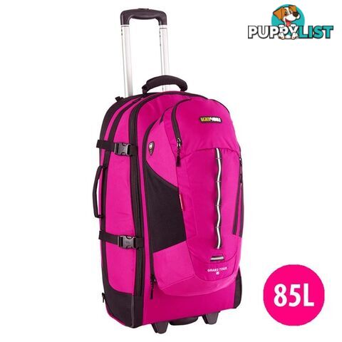 Black Wolf Grand Tour 85L Wheeled Travel Backpack and Daypack - Magenta - 2870-Magenta