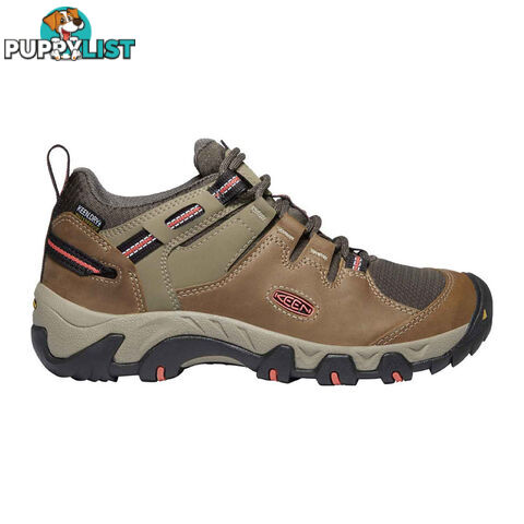 Keen Steens WP Womens Waterproof Hiking Shoes - Timberwolf Coral - US 7H - 1022336-7H