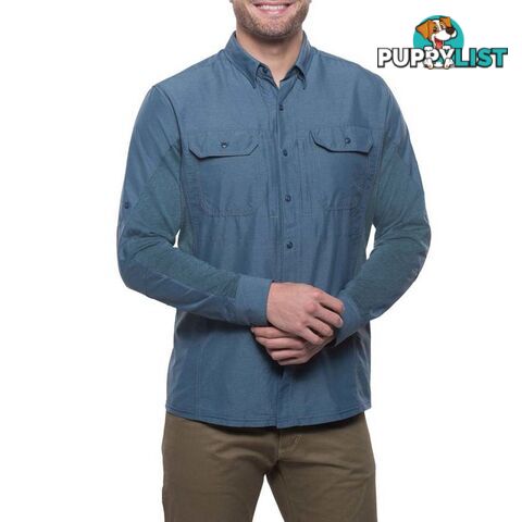 KUHL Airspeed Long Sleeve Mens Hiking Shirt Mens - Pirate Blu - S - KUH00026-Pirate-S