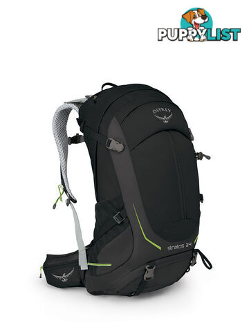 Osprey Stratos 34L Hiking Daypack - Black [Size: M/L] - OSP0609-Black-M-L