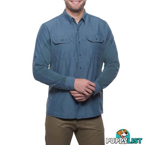 KUHL Airspeed Long Sleeve Mens Hiking Shirt Mens - Pirate Blu - XL - KUH00026-Pirate-XL