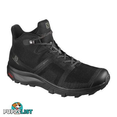 Salomon Outline Prism Mid GTX Mens Hiking Shoes - Black/Black - 411200