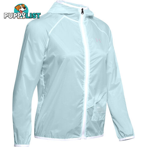 Under Armour Qualifier Storm Packable Womens Running Jacket - Blue - SM - 1326558-462-SM