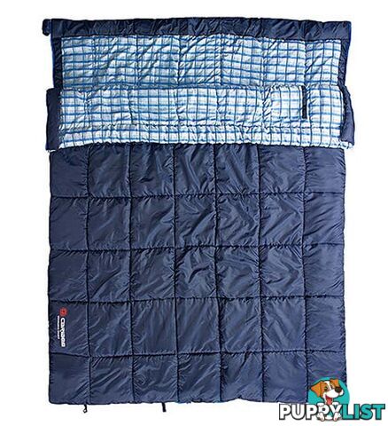 Caribee Safari Sleeping Bag - Double - Navy - 5410