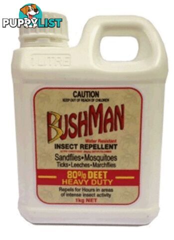 Bushman Heavy Duty Dry Gel Repellent with Deet - 1L - BUSGELU1L