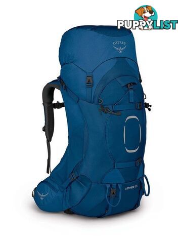 Osprey Aether 55 Mens Hiking Backpack - Deep Water Blue - S/M - OSP0884-DeepWater-S-M