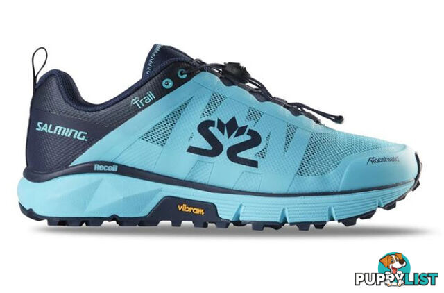 Salming Trail 6 Womens Trail Running Shoes - New Light Blue/Navy Blue - US8.0 - 1280058-3704-3913