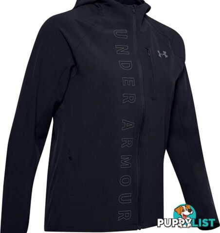 Under Armour Qualifier OutRun The Storm Womens Lightweight Running Jacket - Black/Black/Reflective - SM - 1350202-001-SM