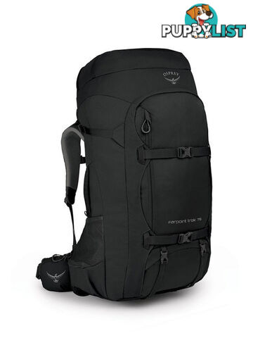 Osprey Farpoint Trek 75L Mens Travel Backpack - Black - OSP0835-Black