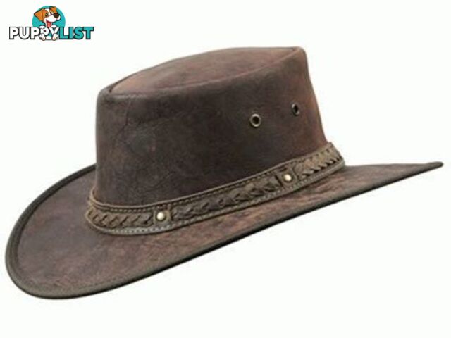 BARMAH SQUASHY ROO CRACKLE LEATHER HAT [Hat Size:XL] - 1018CR6XL