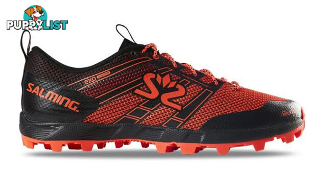 Salming Elements 3 Mens Trail Running Shoes - Black/New Orange - US9.0 - 1280077-0108-4223