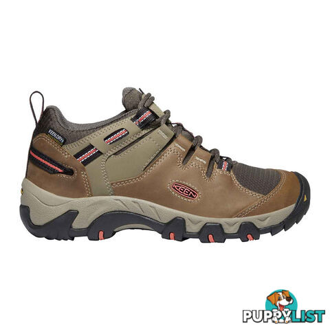 Keen Steens WP Womens Waterproof Hiking Shoes - Timberwolf Coral - US 9H - 1022336-9H