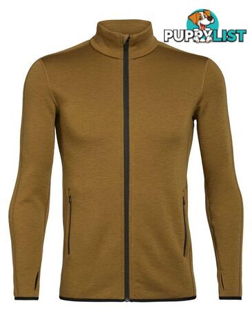 Icebreaker RealFleece Merino Elemental LS Zip Mens Fleece Jacket - CURRY - M - 104896703M