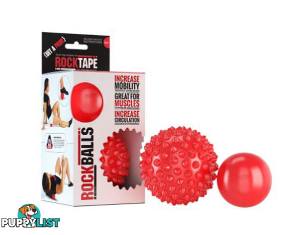 RockTape Rockballs Pk2 Spike + Smooth - Red - Rockballs