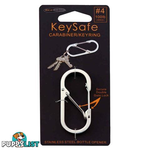 Bico KeySafe Oval #4 Carabiner - Blue - KS001-4BLU