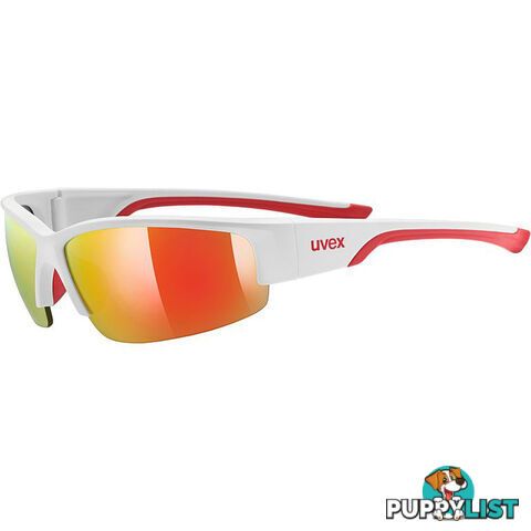 Uvex Sportstyle 215 Sports Sunglasses - White Matte/Red - S5306178316