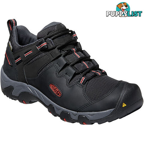 Keen Steens Mens Waterproof Hiking Shoes - Black Bossa Nova - US 8H - 1022330-8H