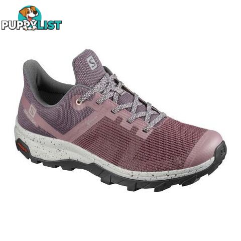 Salomon Outline Prism GTX Womens Hiking Shoes - Flint/Ebony/Tropical Peach - 411281