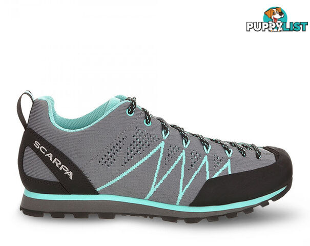 Scarpa Crux Air Womens Approach Shoes - Smoke/Ice Green - US7.5 / EU39 - SCA10098-39