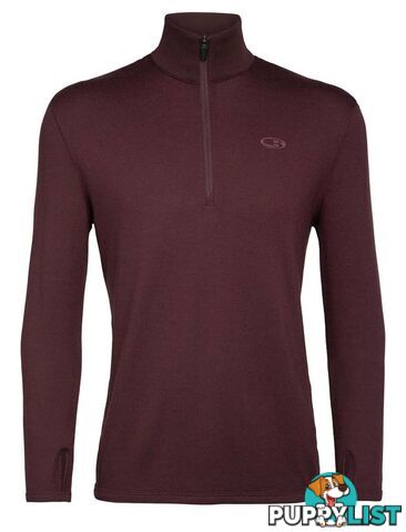 Icebreaker Merino Original LS Half Zip Mens Pullover Top - Redwood - S - 100871632S