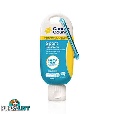 Cancer Council Sport Ezi Clip SPF 50+ Sunscreen - 50 ml - CCS-EC-S