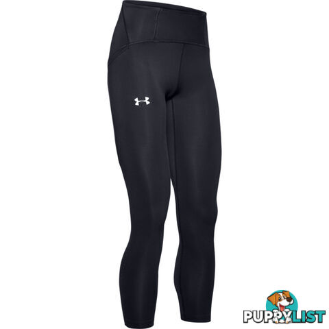 Under Armour Qualifier Speedpocket Perforated Crop Womens Capris - Black- SM - 1350076-001-SM