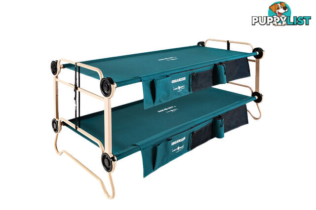 Disc-O-Bed Cam-O-Bunk Large With Side Organisers - Green - DB30001BO