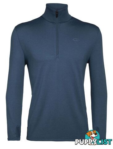 Icebreaker Merino Original LS Half Zip Mens Pullover Top - PRUSSIAN BLUE - S - 100871453S