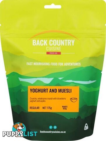 Back Country Cuisine Freeze Dried Meal - Yoghurt And Muesli - Small - BC741