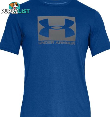 Under Armour Boxed Sportstyle Mens Everyday T-Shirt - Royal/Graphite - LG - 1329581-400-LG