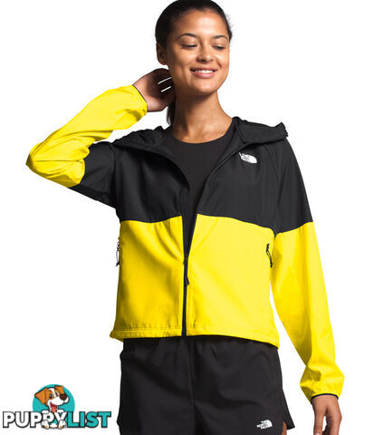 The North Face Flyweight Womens Running Hoodie - TNF Lemon/TNF Black - M - NF0A4AMFNX4-T0M