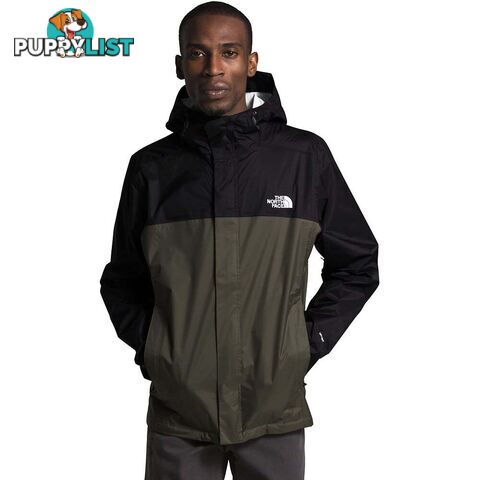 The North Face Venture 2 Mens Waterproof Jacket - TNF Black/New Taupe Green - S - NF0A2VD3TY1-R0S