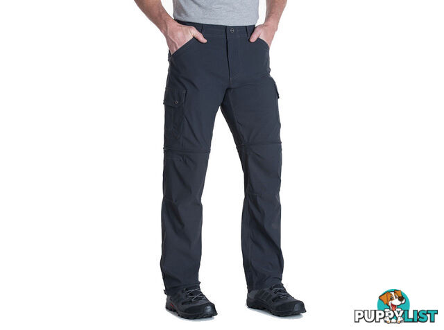 KUHL Renegade Cargo Convertible Mens Pant - 30L - Koal - 34 - KUH00092-Koal-34