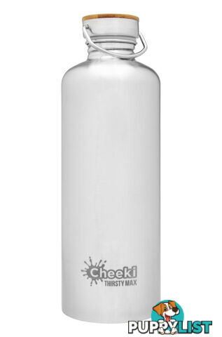 Cheeki Thirsty Max Stainless Steel Bottle - 1.6L - Silver - OB1600TM1