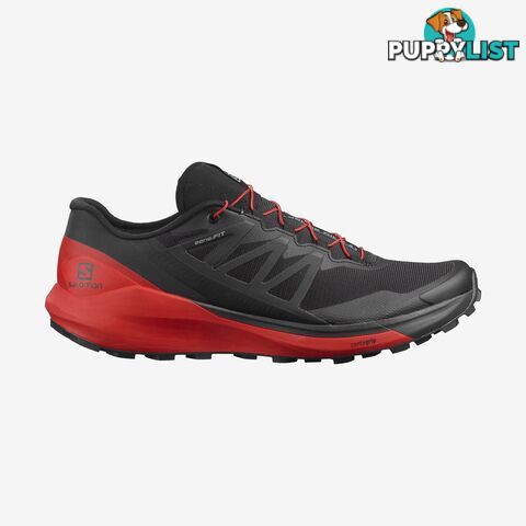 Salomon Sense Ride 4 Mens Trail Running Shoes - Black/Goji Berry/Phantom - 9.5US - L41378100-9