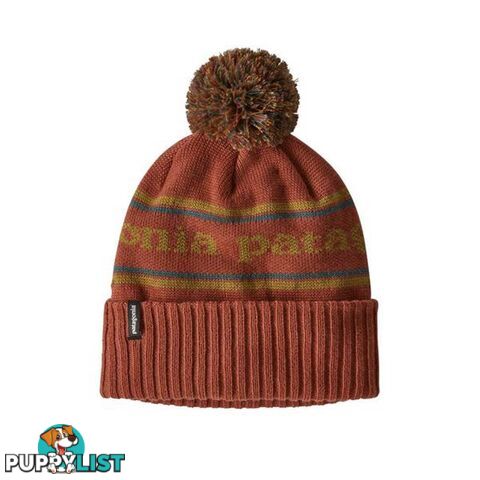 Patagonia Powder Town Unisex Beanie - Park Stripe Knit: Spanish Red - ALL - 29187-PSSR-ALL