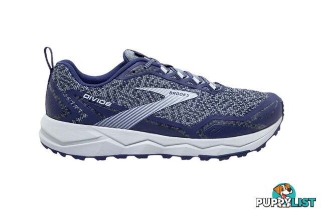 Brooks Divide Mens Trail Running Shoes - Deep Cobalt/Grey/Blue - 8.5 - 1103331D-456-85