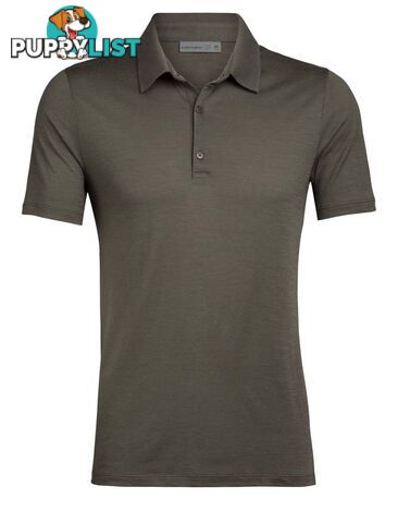 Icebreaker Merino Tech Lite SS Polo Mens T-Shirt - DRIFTWOOD - S - 104124208S