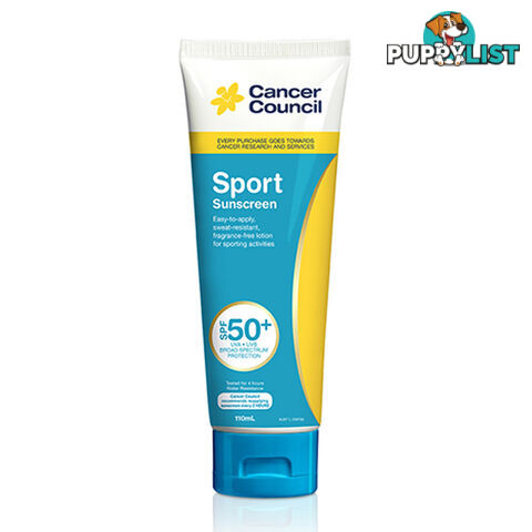 Cancer Council Sport Tube SPF 50+ Sunscreen - 110 ml - CCS-TS-110