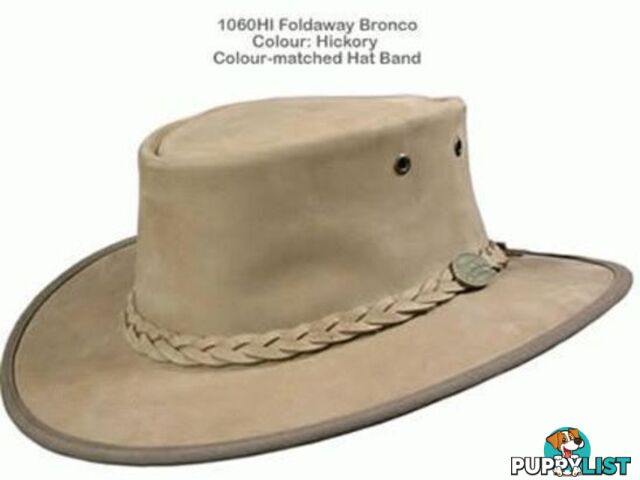 BARMAH FOLDAWAY SUEDE LEATHER HAT - HICKORY [Hat Size:Medium] - 1061HIM