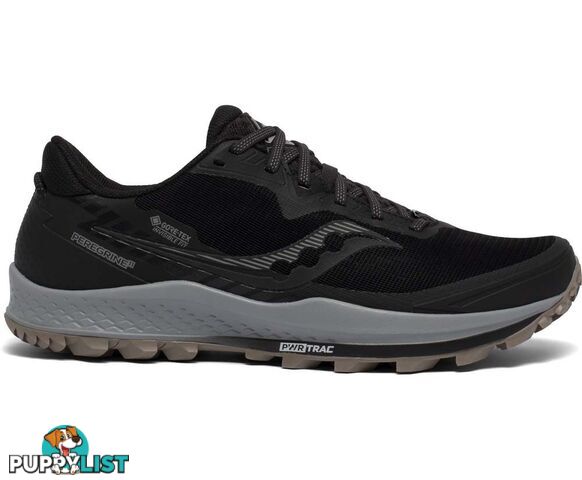 Saucony Peregrine 11 GTX Mens Trail Running Shoes - Black/Gravel - 10 - S20643-45-10